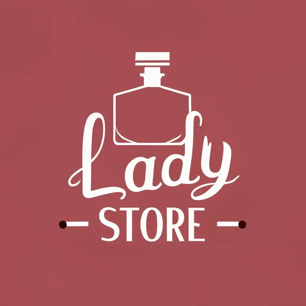logo, Perfumes & Bags, with the text "Lady store ", typography