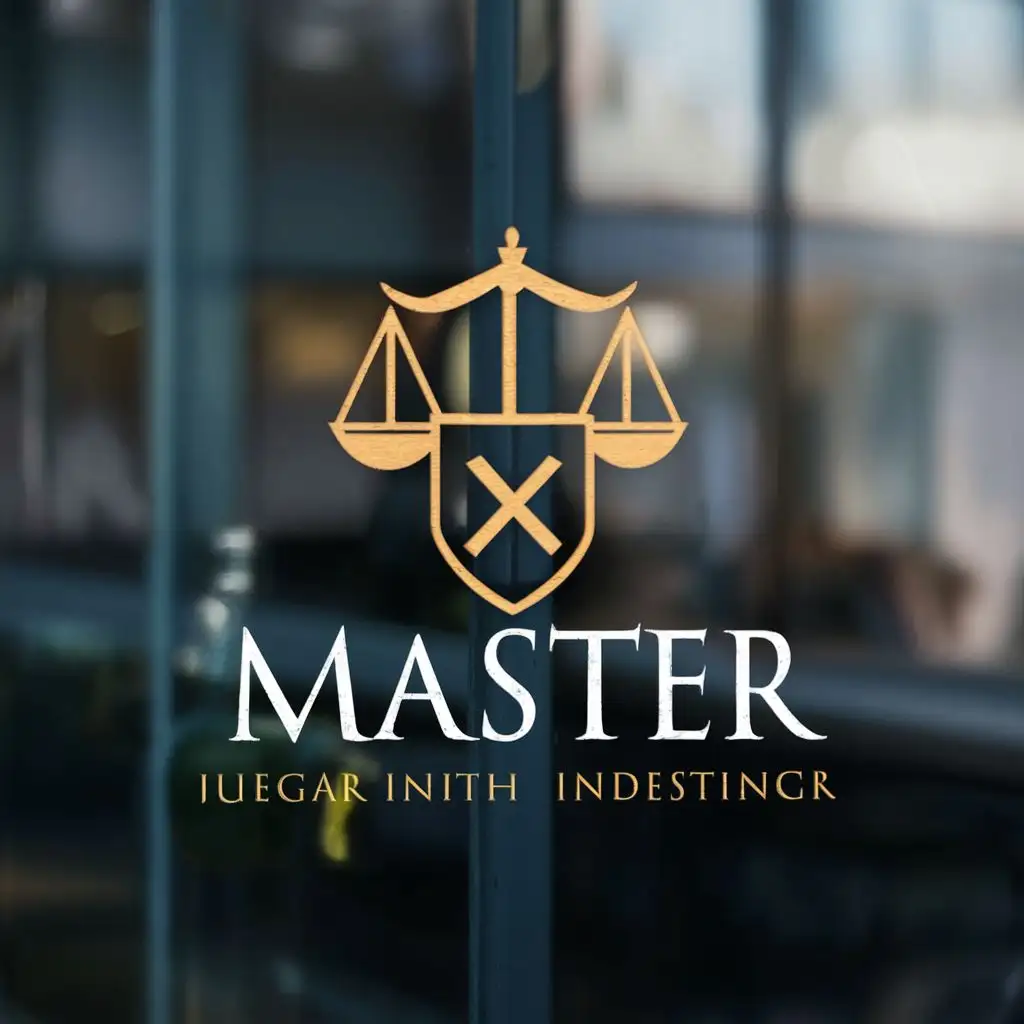 LOGO-Design-For-Justice-Scales-Symbolizing-Balance-and-Authority-with-Master-Typography