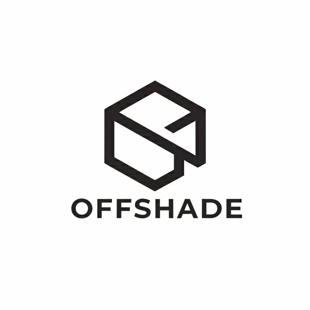 a logo design,with the text "OFFSHADE", main symbol:geometric icon,Minimalistic,be used in Retail industry,clear background