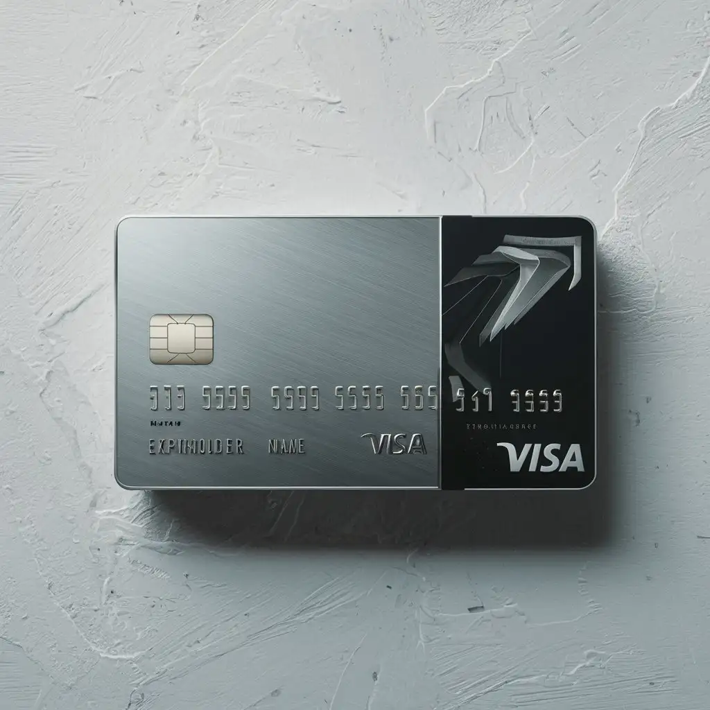 Visa Credit Card Modern Plastic Banking Payment Method