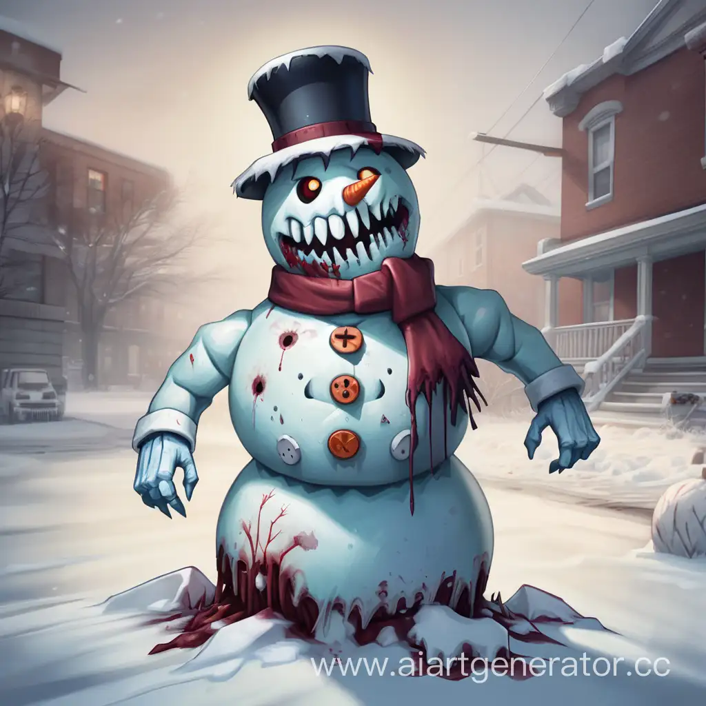 Snowman zombie