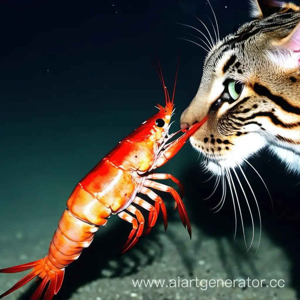 Enormous-Cats-Feeding-on-Oversized-Shrimp