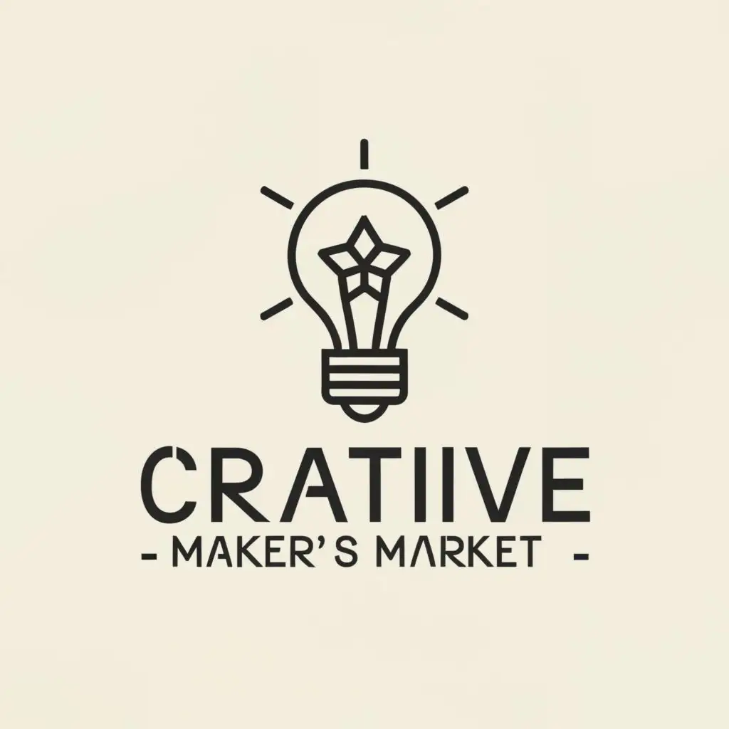 a logo design,with the text "Creative Village
Maker's Market", main symbol:retro star,Minimalistic,be used in Retail industry,clear background