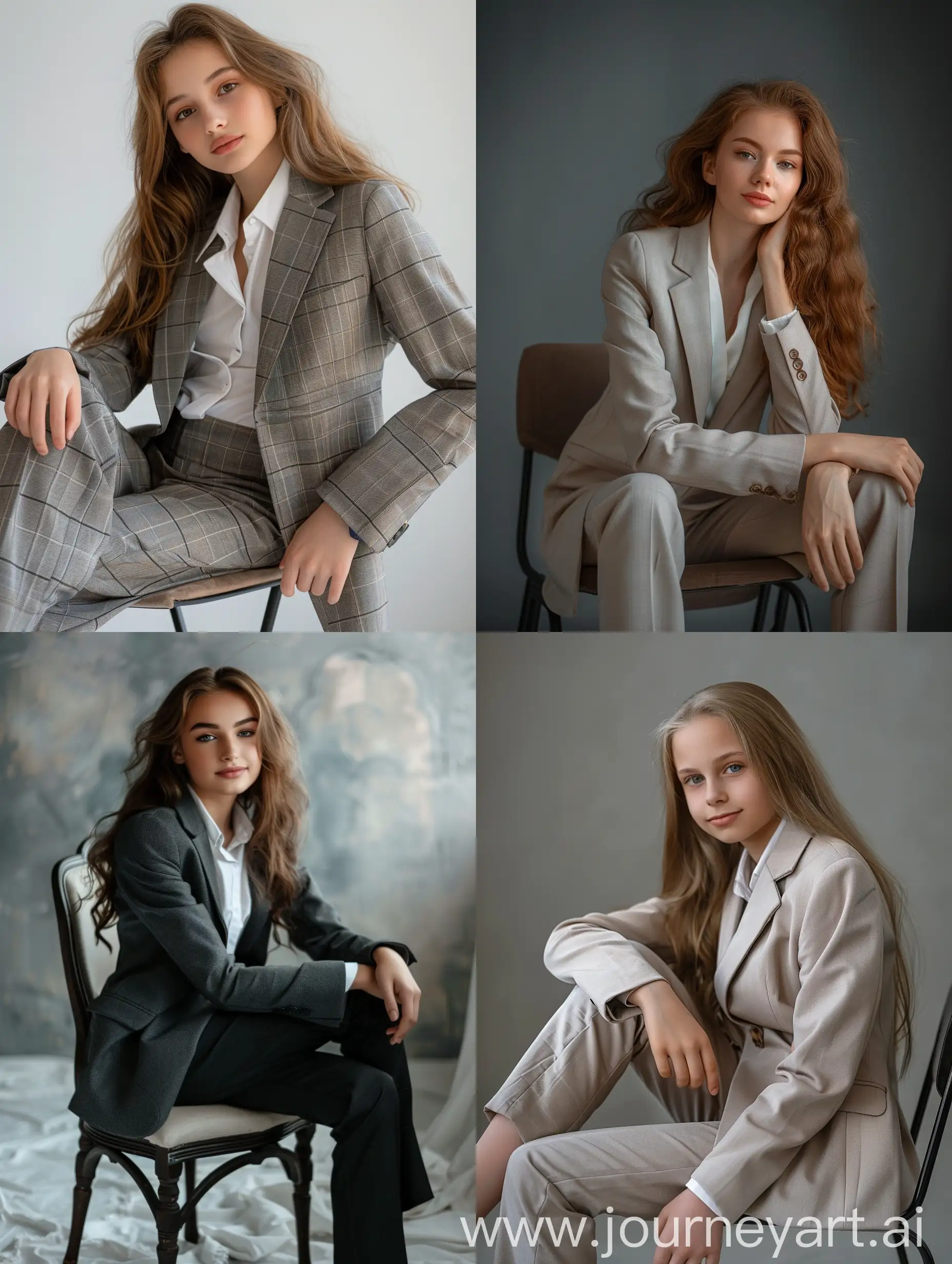 Elegant-Studio-Photoshoot-Graceful-Model-in-Classic-Suit-with-Light-Smile