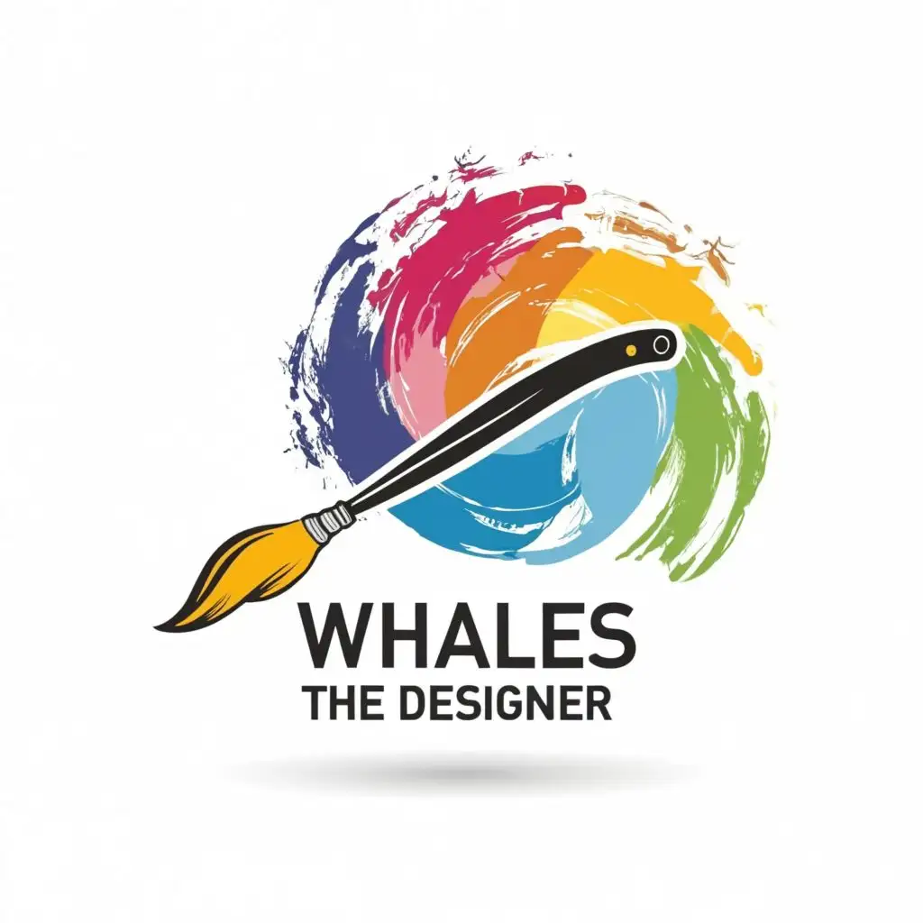 LOGO-Design-For-WhalesTheDesigner-Dynamic-Paintbrush-Emblem-for-the-Tech-Industry
