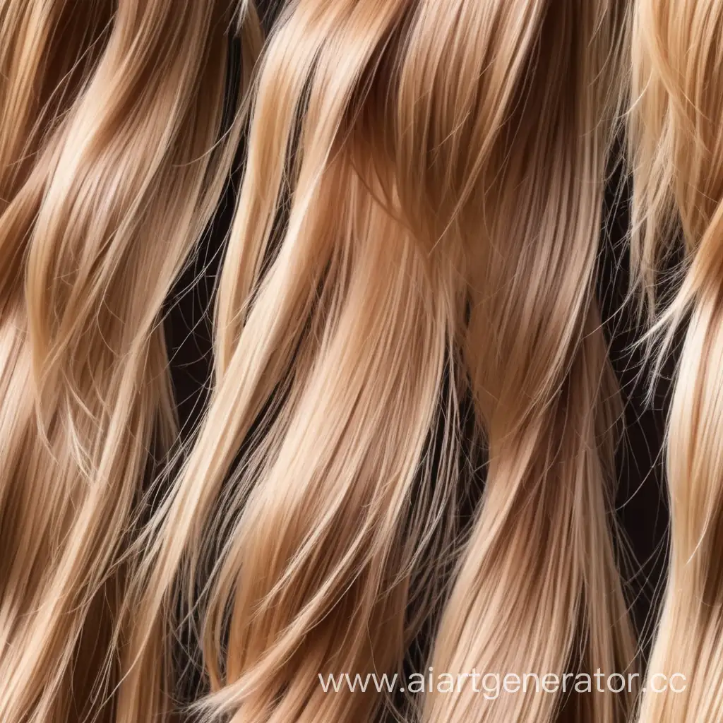 human hair, looking as realistic, bright, and beautiful as possible for presentation