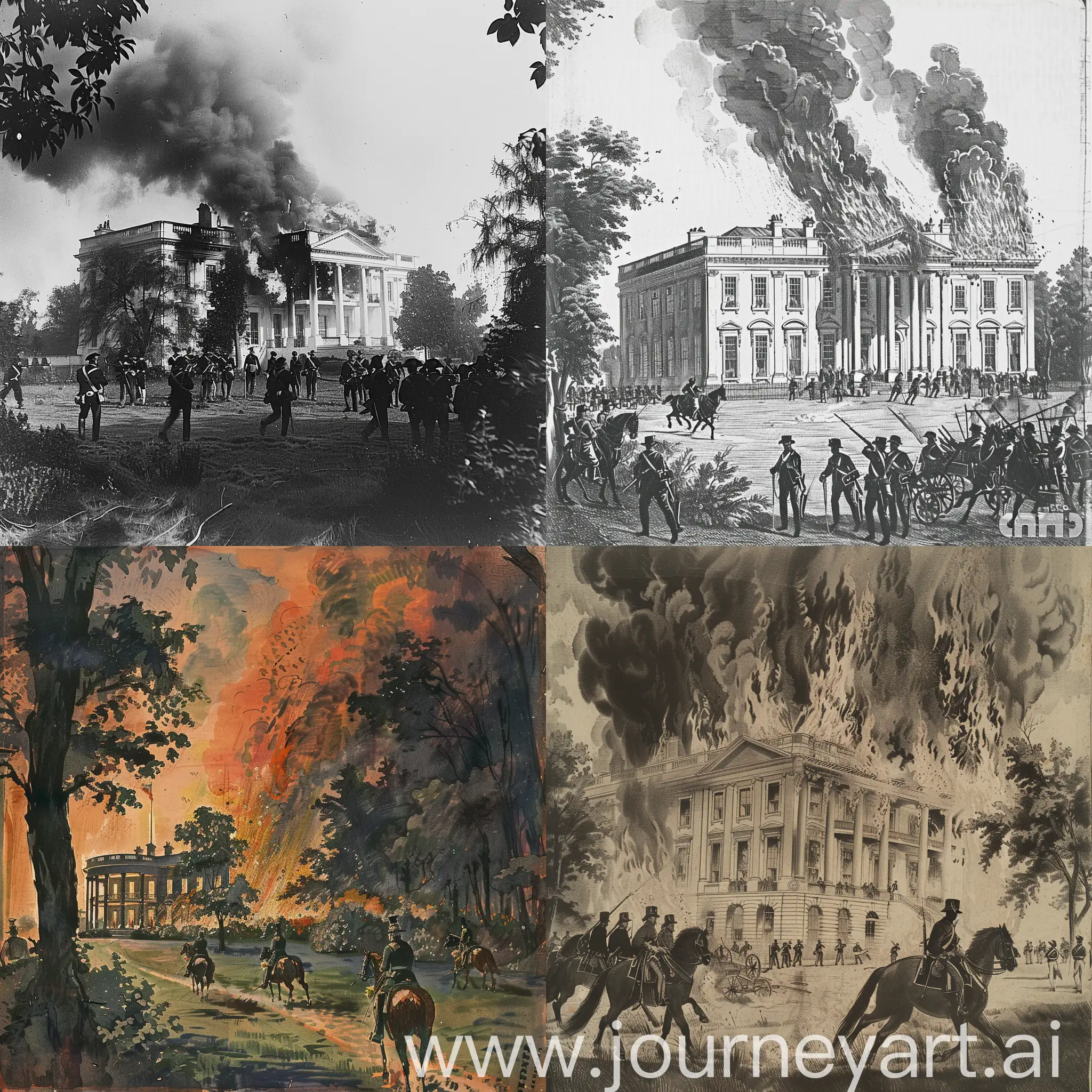 British-Army-Burning-the-White-House-in-the-War-of-1812