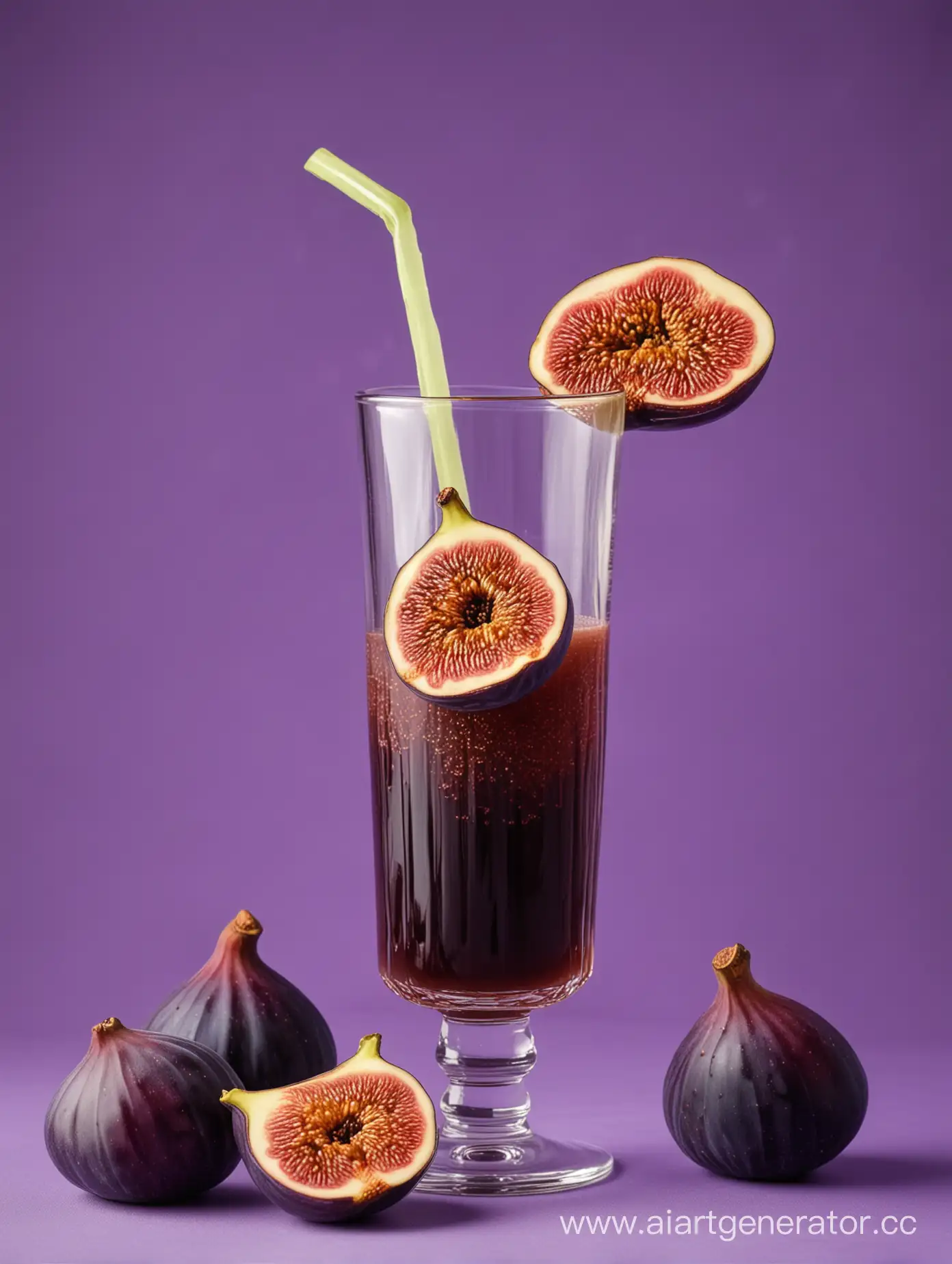 Ripe-Fig-with-Freshly-Squeezed-Juice-in-Elegant-Glass-on-Vibrant-Purple-Background