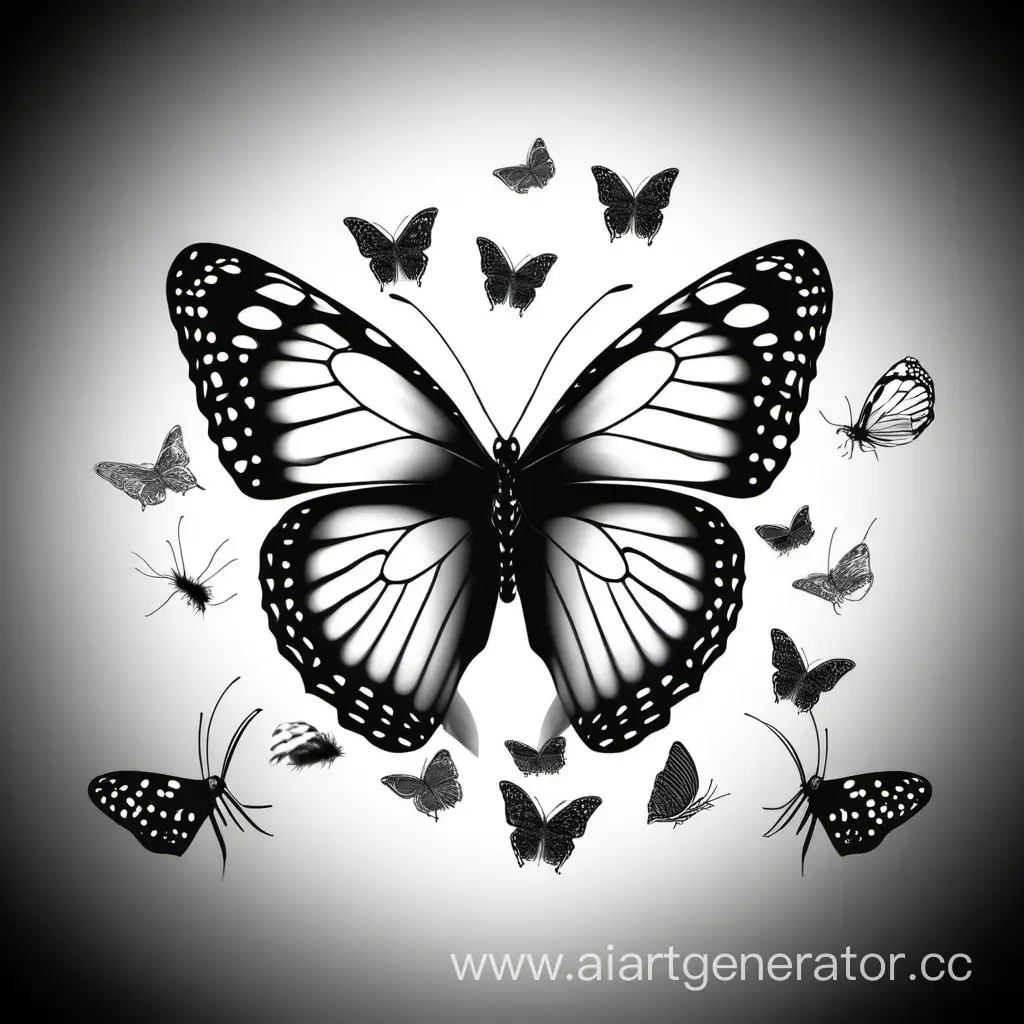Graceful-Butterfly-in-Flight-Symbolizing-Love-in-Monochrome