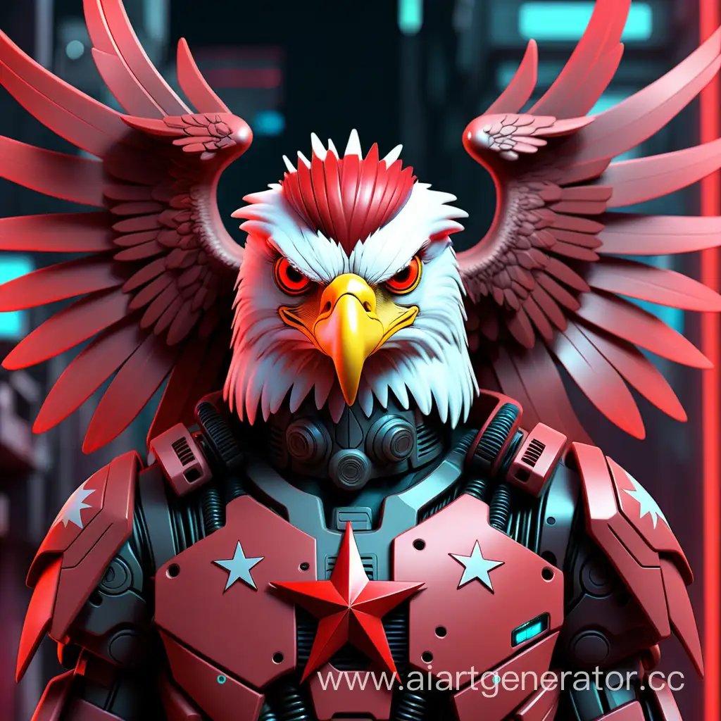 Futuristic-Cyberpunk-Red-Star-and-Eagle-Artwork