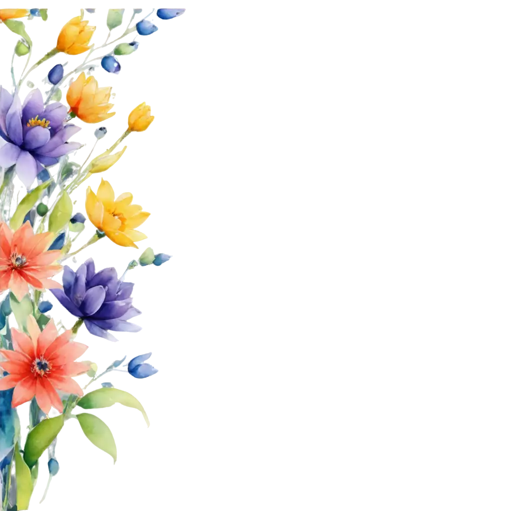 Stunning-Watercolor-Spring-Flowers-PNG-Capturing-the-Essence-of-Renewal-in-HighQuality-Format