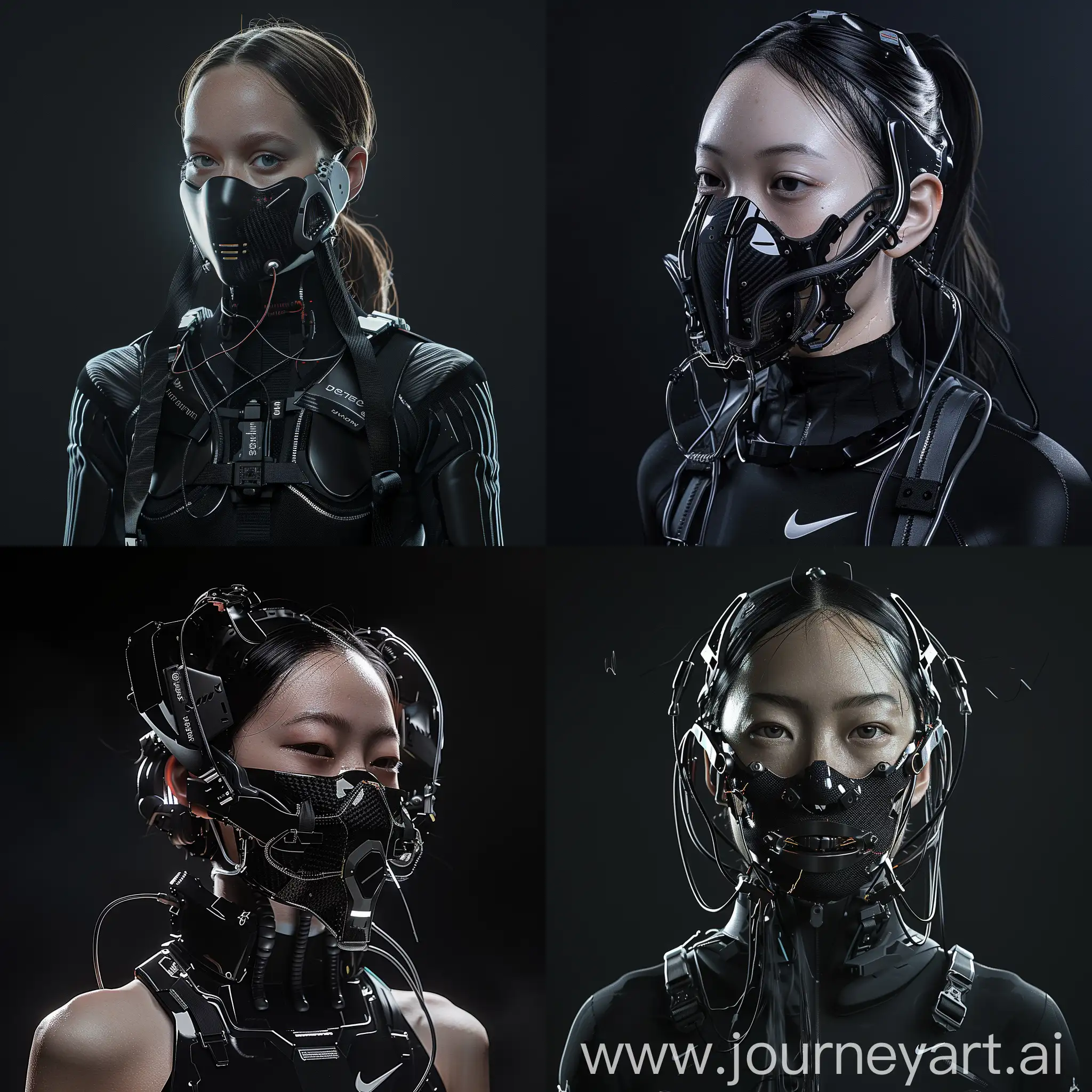 Futuristic-Cyberpunk-Character-with-Nikeinspired-Accessories-in-Dynamic-Action