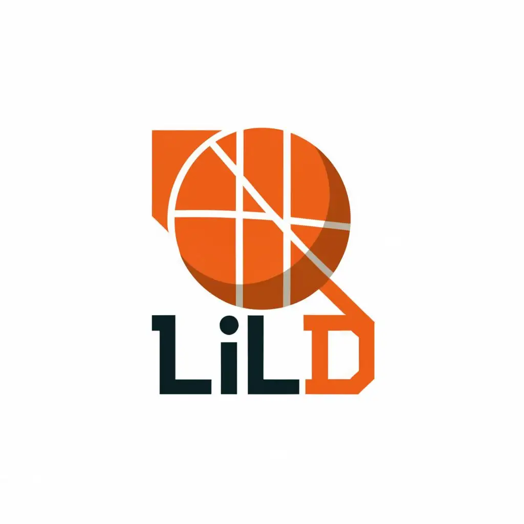 a logo design,with the text "Lil D", main symbol:A basketball,Moderate,be used in Sports Fitness industry,clear background