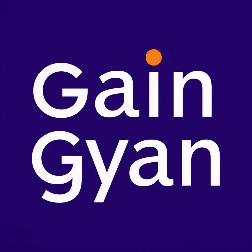 logo, Gain Gyan, with the text "Gain Gyan", typography