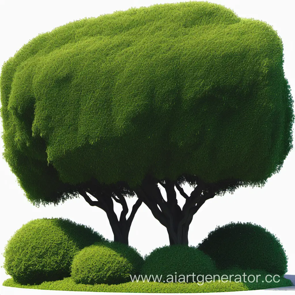 Lifelike-2D-Bush-Illustration-NatureInspired-Artwork