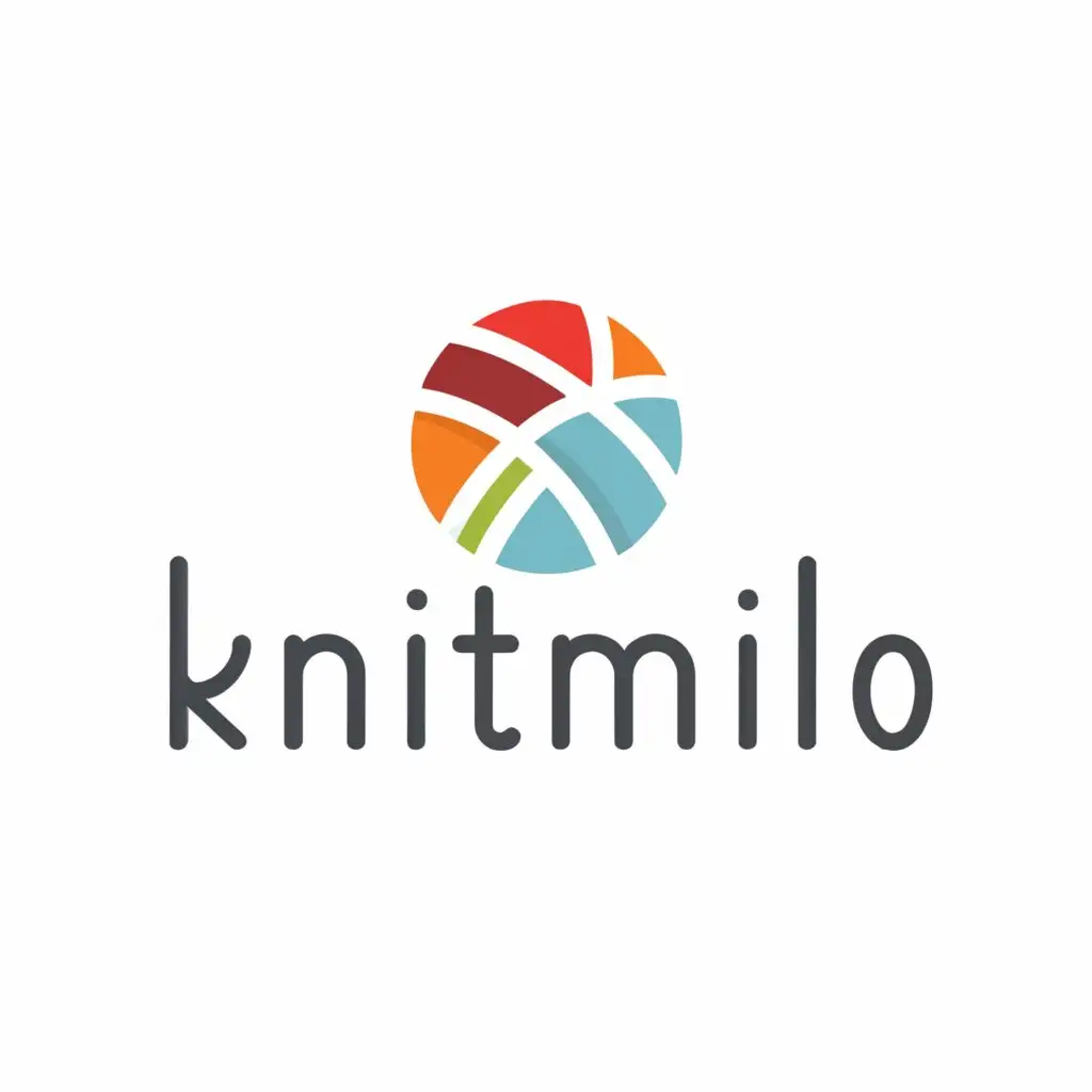 a logo design,with the text "Knitmilo", main symbol:Yarn,Moderate,clear background