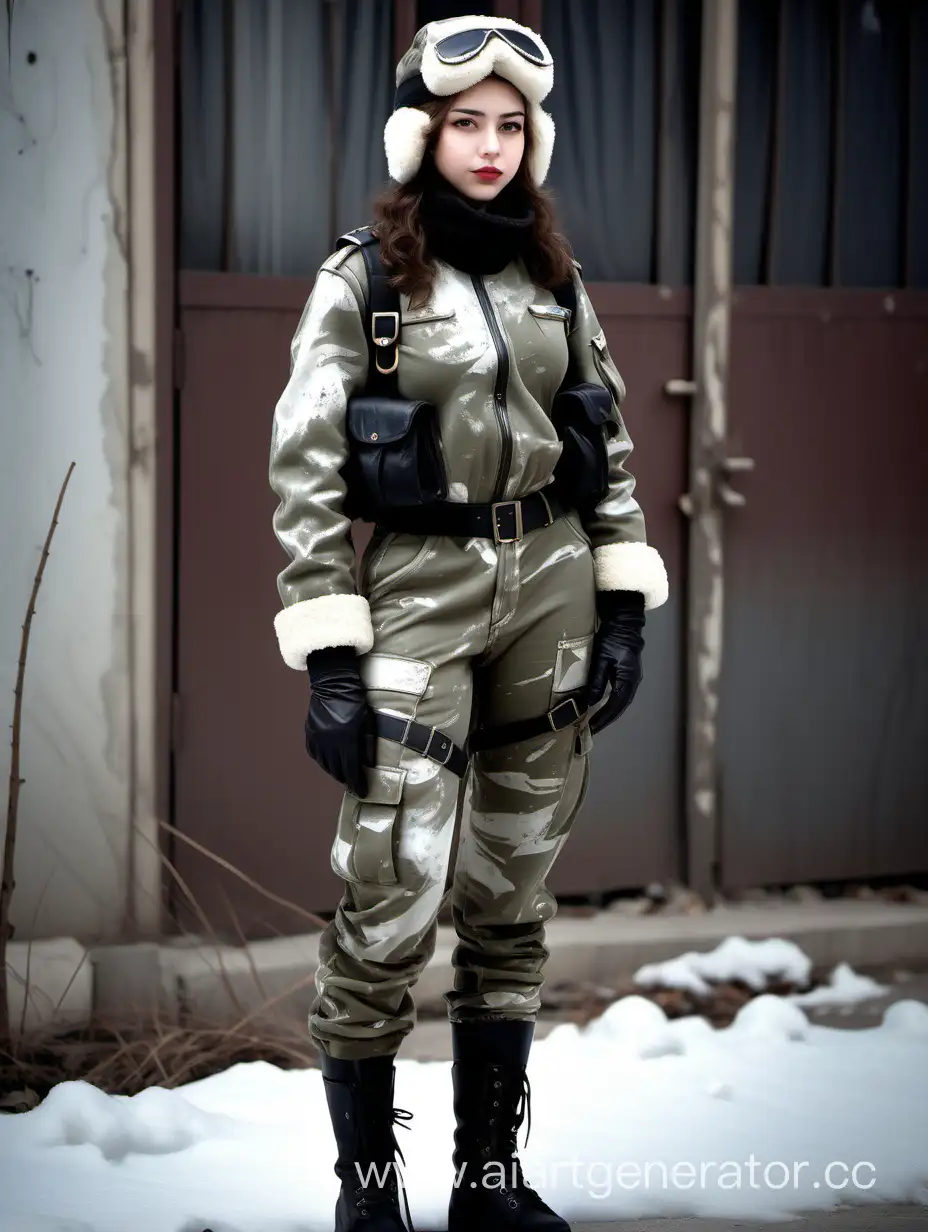 Revolutionary-Tomboy-in-Snow-Camouflage-18YearOld-Woman-in-Cuban-Military-Attire