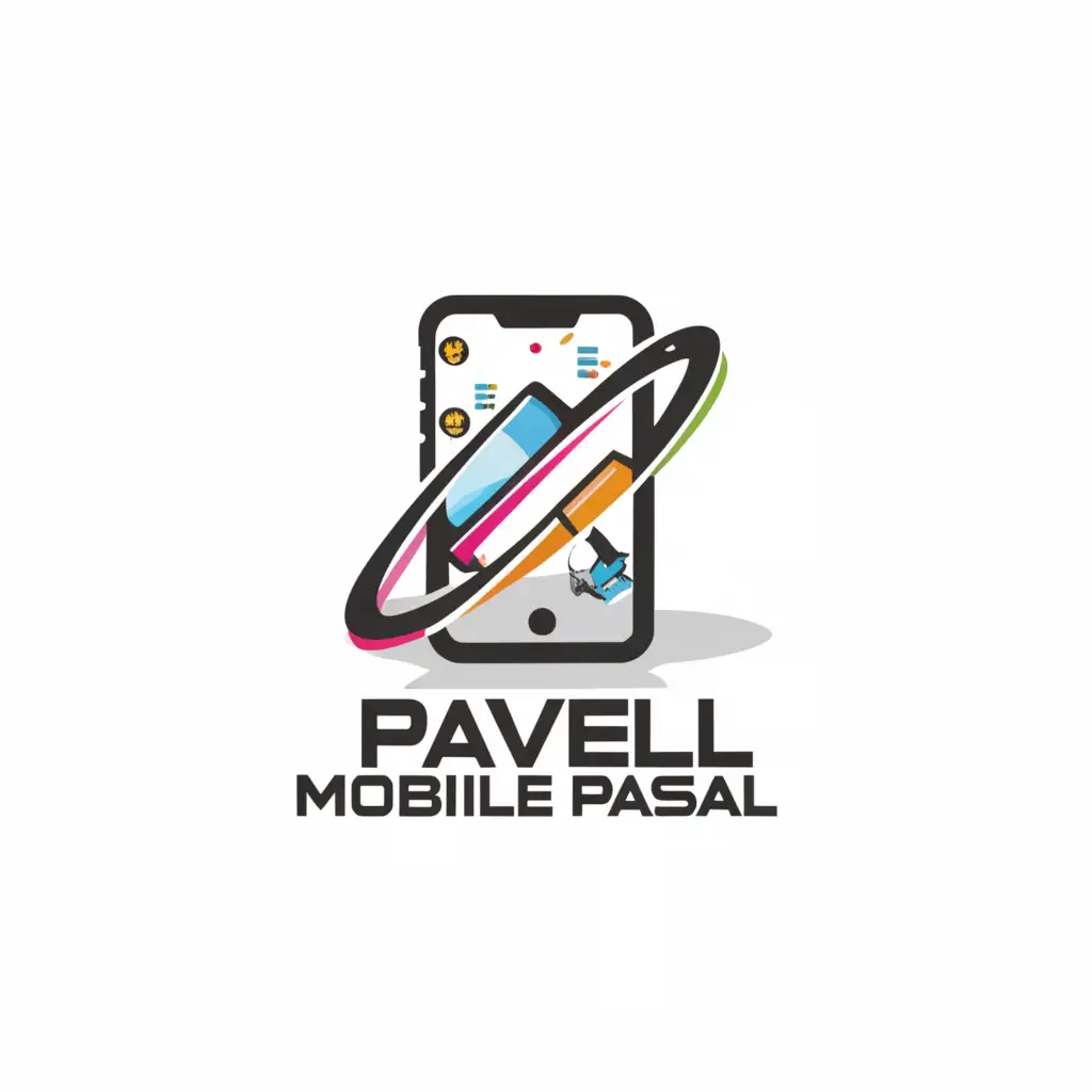 a logo design,with the text "Paudel Mobile Pasal", main symbol:Mobile phone,Moderate,clear background
