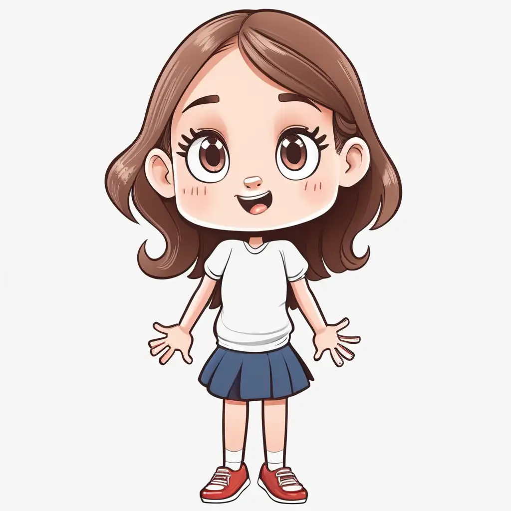 Adorable English Girl with CartoonInspired Features