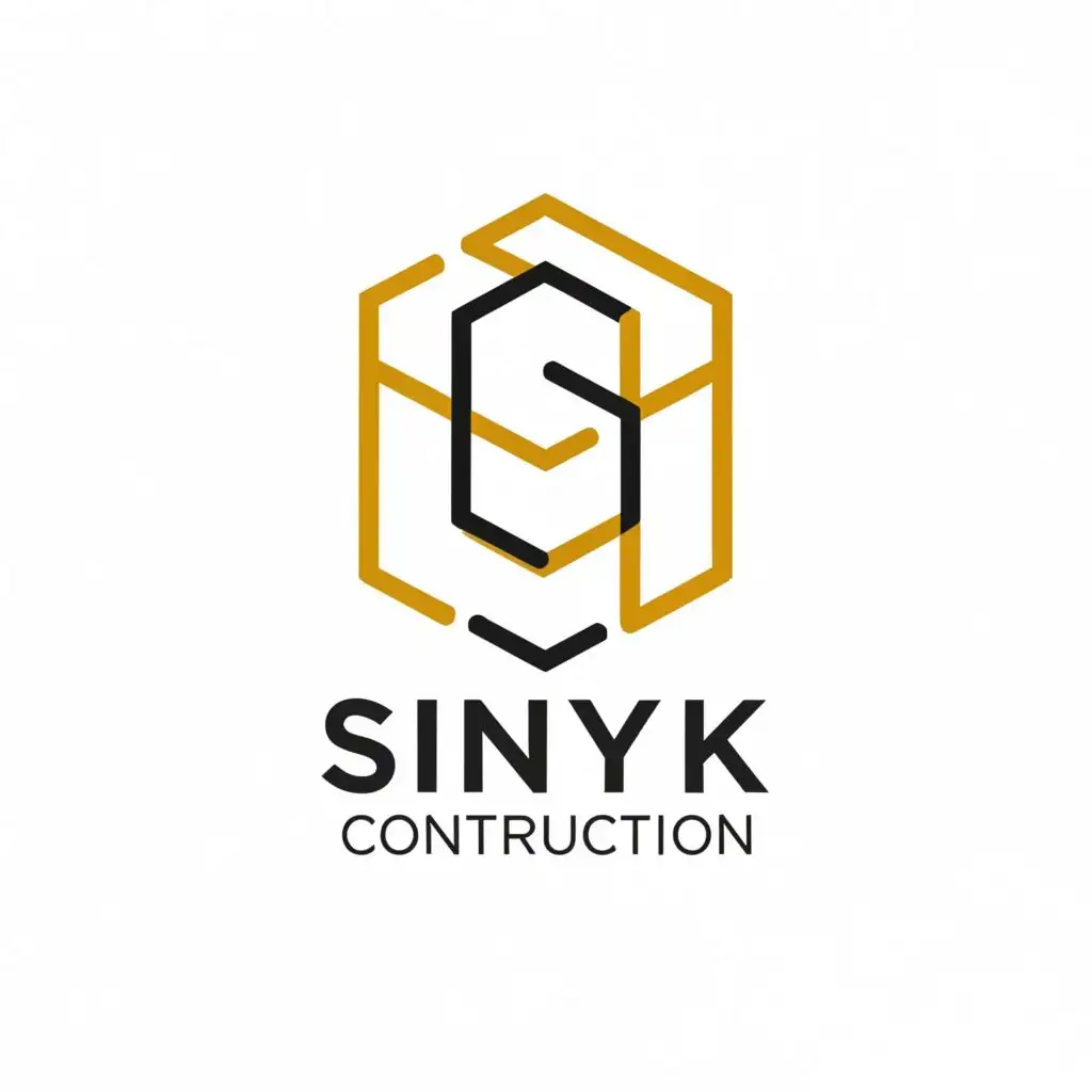 logo, Honeycomb, minimalist, with the text "Sinyk construction", typography, be used in Construction industry