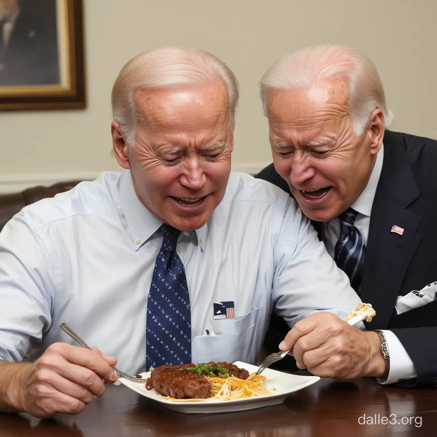 Political Leaders Joe Biden and Yoon Suk Yeol Share a Meal Together