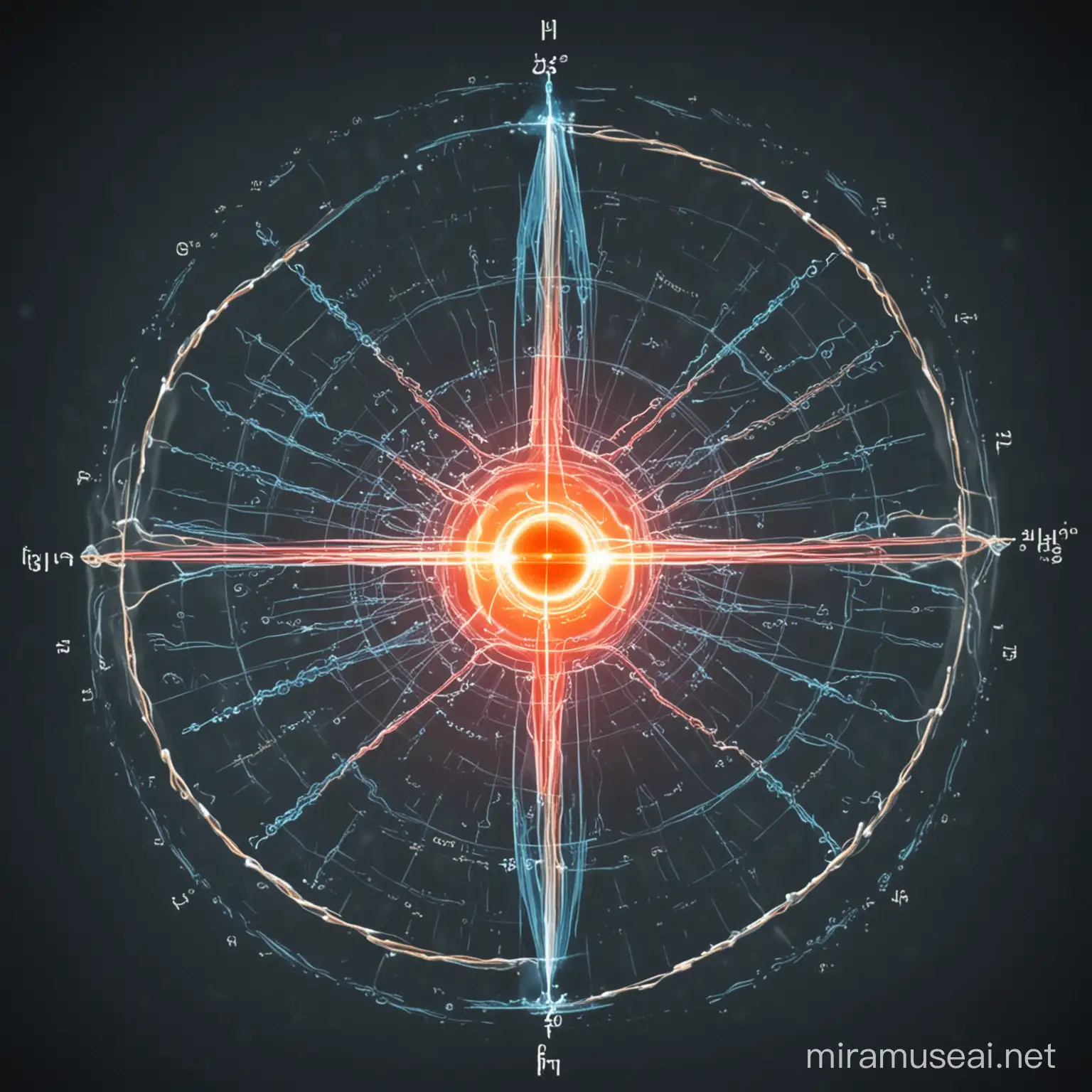 Colorful Abstract Representation of Mathematical Principles