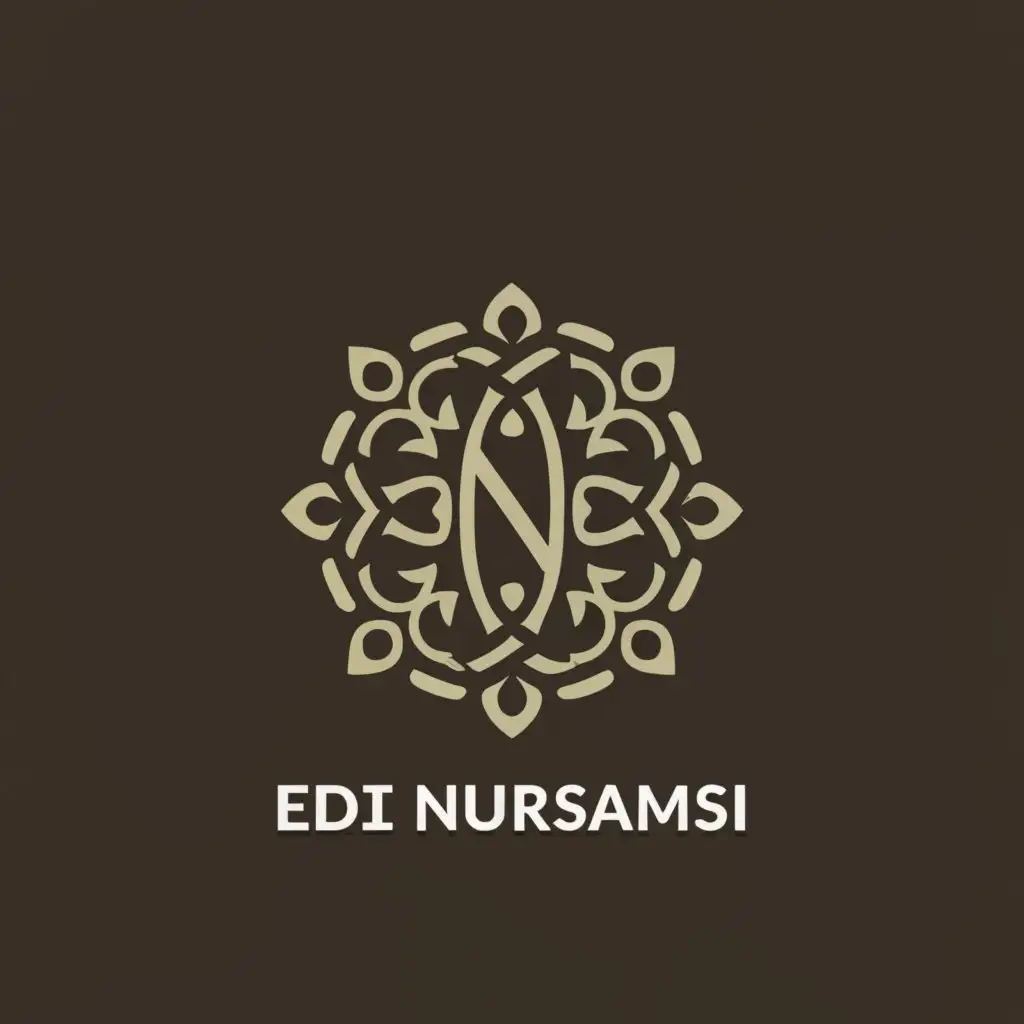 a logo design, with the text 'Edi Nursamsi', main symbol:EN, Moderate, be used in Religious industry, clear background, text 'Edi Nursamsi'