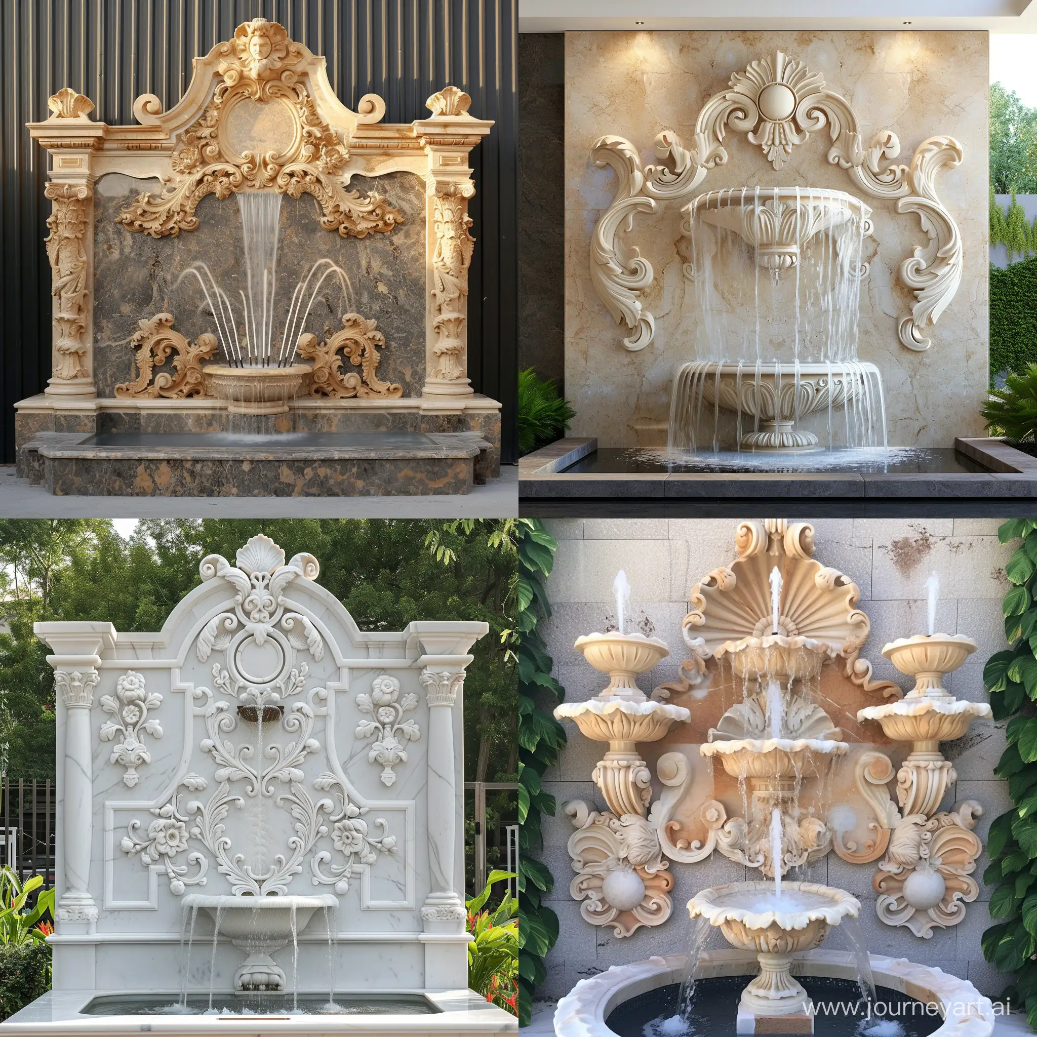 Exquisite-Marble-Baroque-Art-Nouveau-Wall-Fountain