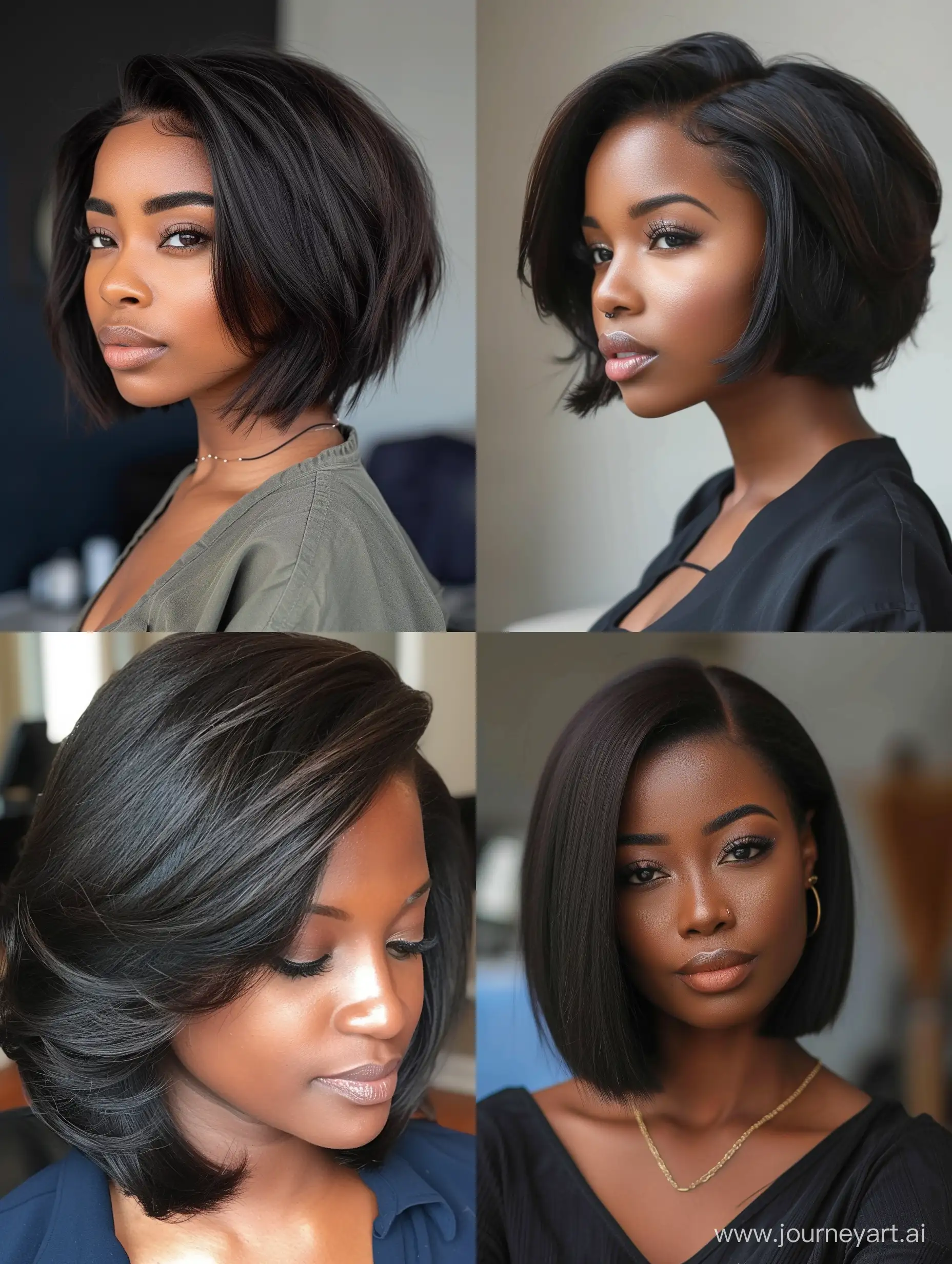 Chic Natural Bob Hairstyles for Black Women 2024 JourneyArt