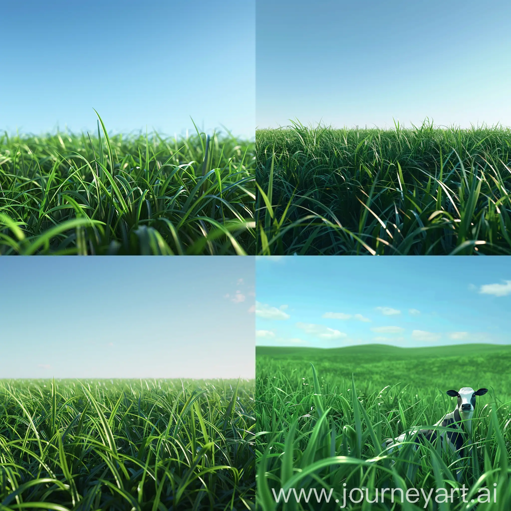 Tranquil-French-Grassland-Landscape-with-Radiant-Blue-Sky