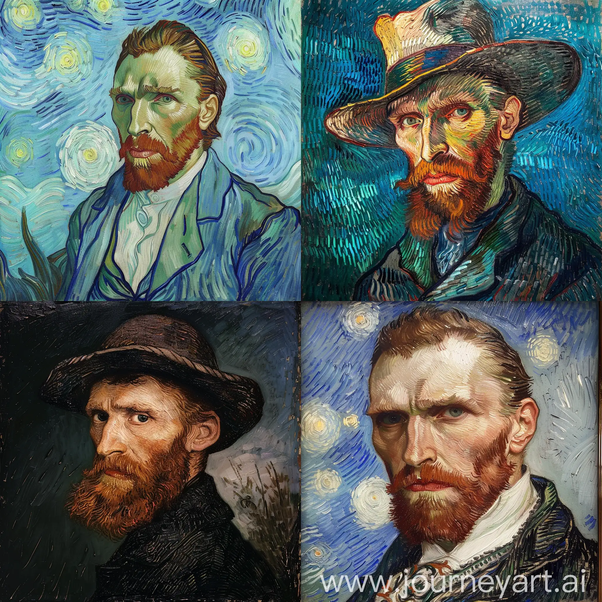 Leonardo DaVinci van Gogh style