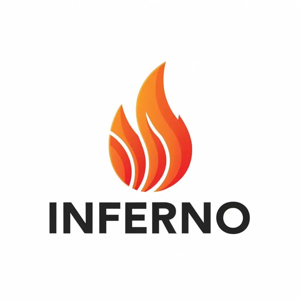 a logo design,with the text "Inferno", main symbol:fire,Moderate,clear background