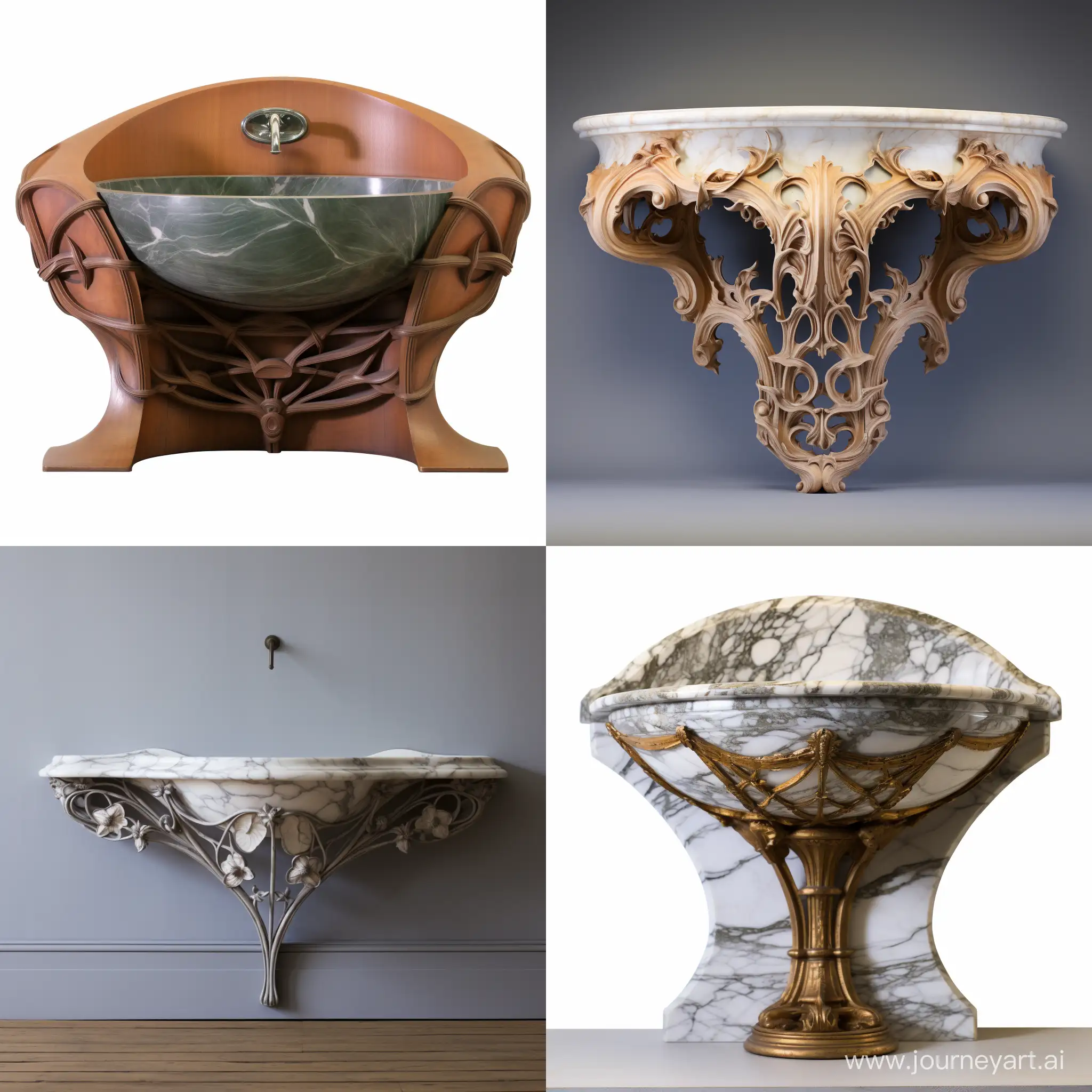 Exquisite-Art-Nouveau-Marble-Basin