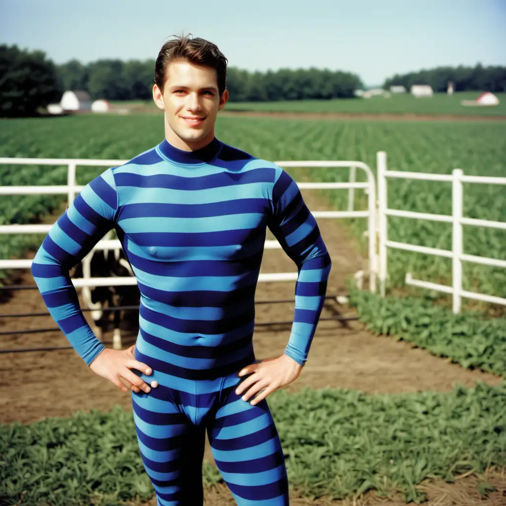 Athletic Striped Superhero at a Dairy Farm in Wisconsin