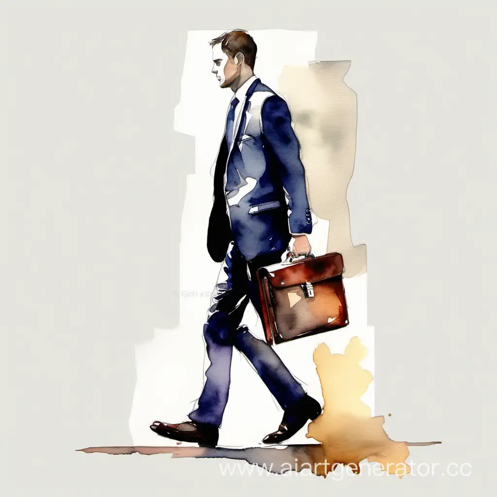 Businessman-with-Briefcase-Walking-in-Watercolor-Style