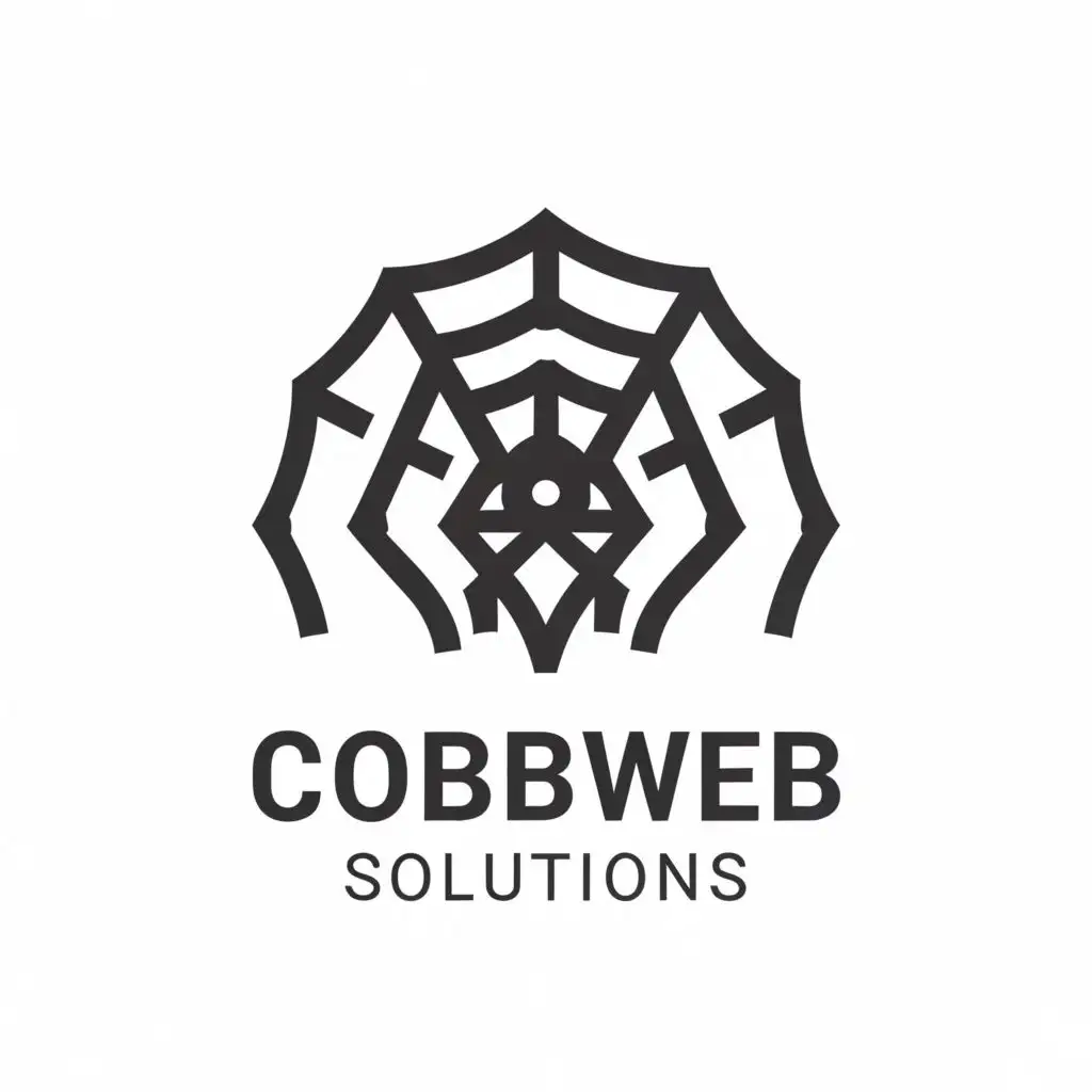 a logo design,with the text "CobWeb Solutions", main symbol:Spider,Moderate,be used in Technology industry,clear background