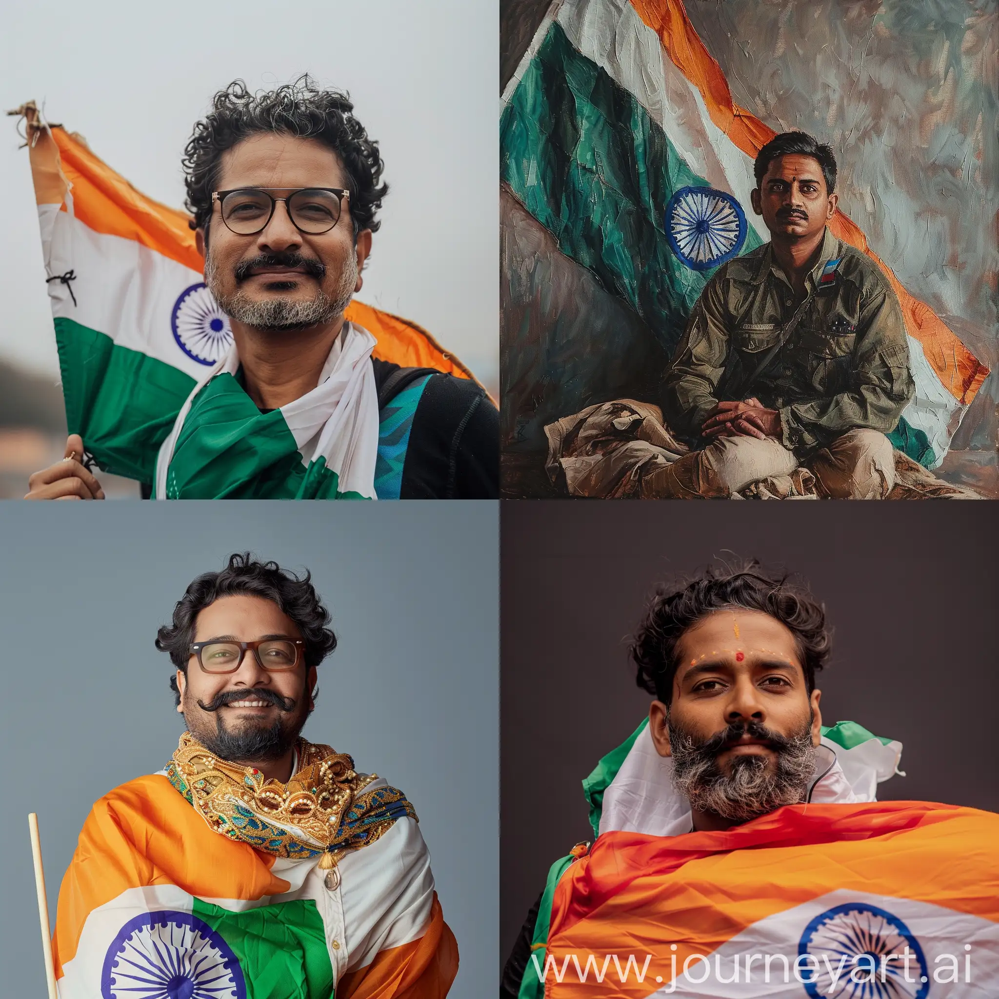 Shubhash-Bose-Proudly-Holding-Indian-Flag