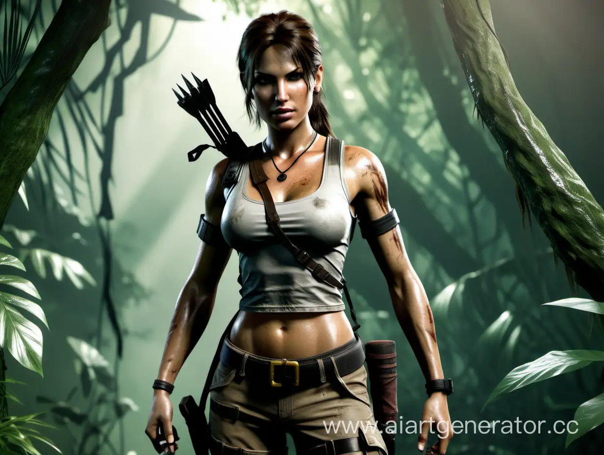 Muscular-Lara-Croft-Explores-the-Jungle