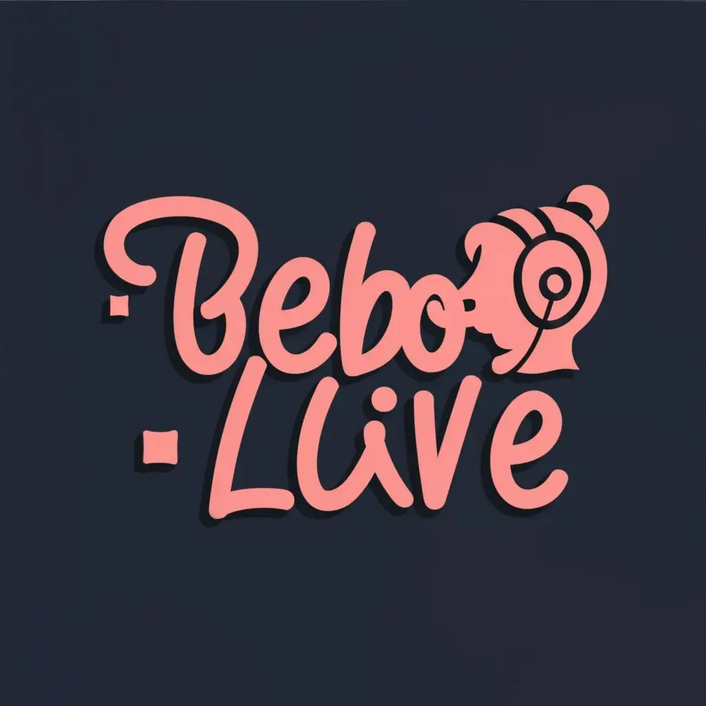 logo, Girls on live, Live Streaming, Live videos, with the text "BeBO Live", typography, be used in Entertainment industry