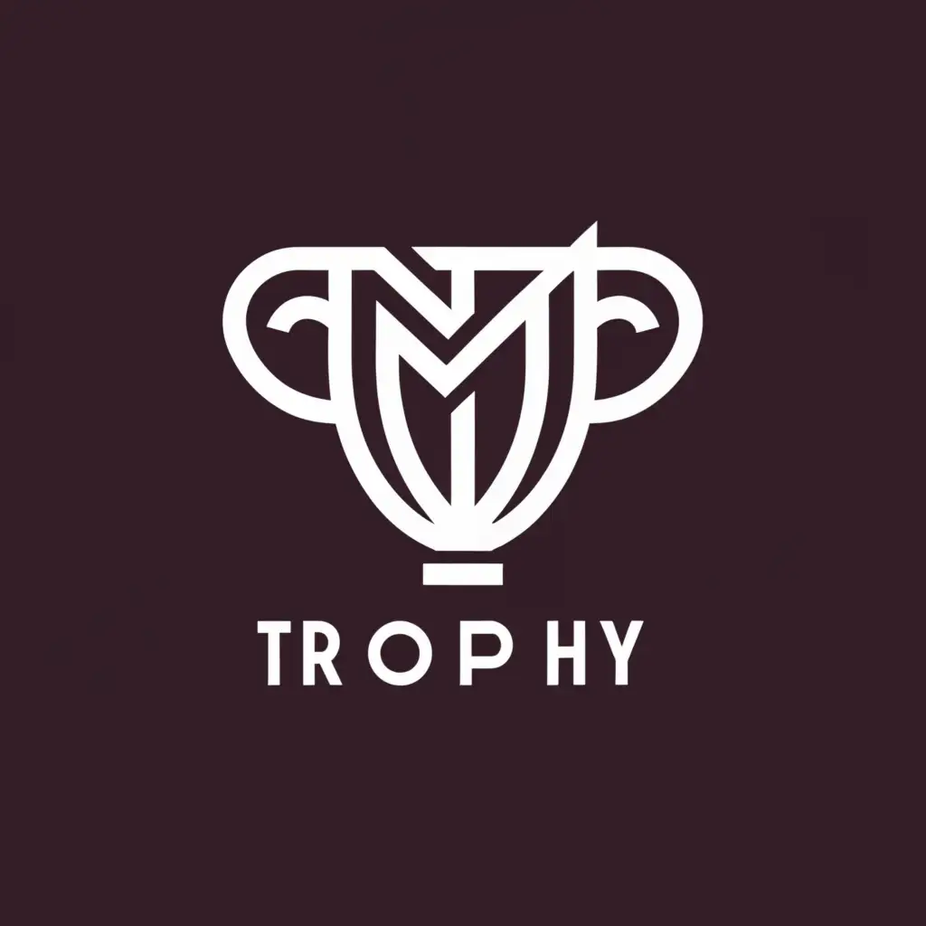 a logo design,with the text "trophy", main symbol:I want a trophy logo and it should be the letter M and the letter P.,Moderate,clear background