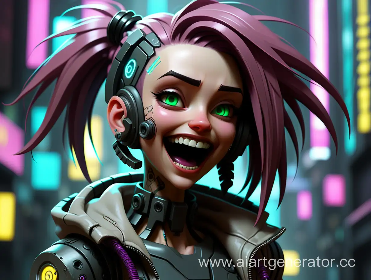 Joyful-Cyberpunk-Girl-Celebrating-in-Futuristic-Cityscape