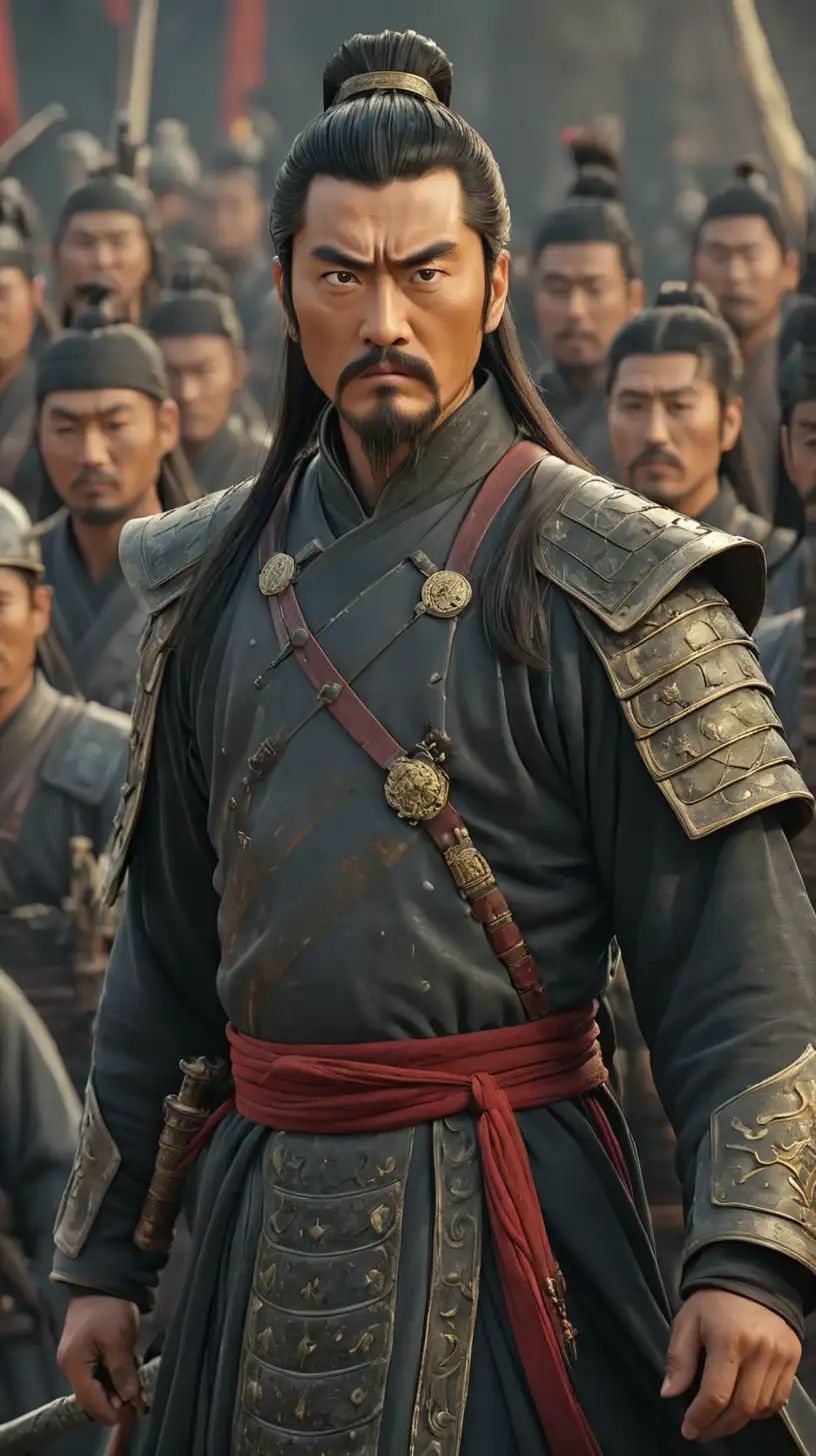 Cinematic Depiction of Shi Huangdi Tyrant Dictator of the Qin Dynasty