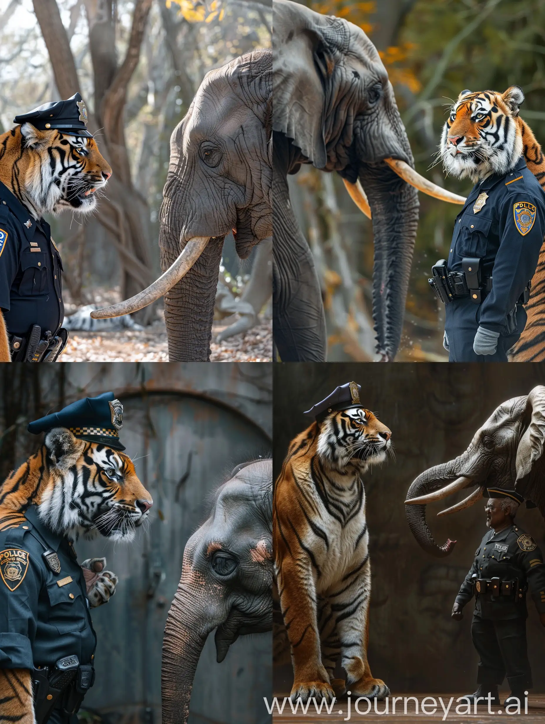 Wildlife-Police-Dialogue-Tiger-and-Elephant-Encounter