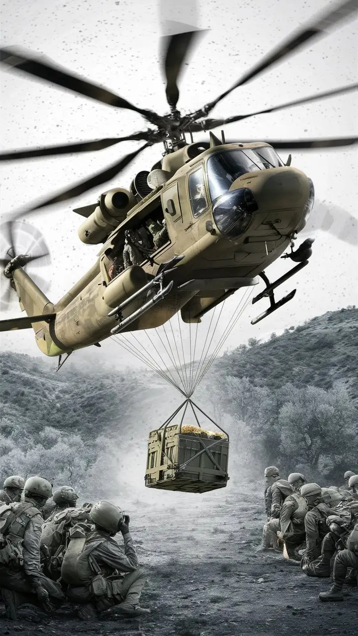 Helicopter Airdrop Military Supplies Delivered in Dramatic Fashion