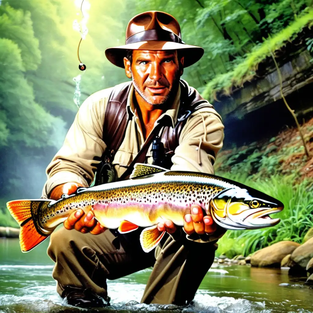 Adventure Fishing with Indiana Jones Trout Hunting in the Wilderness