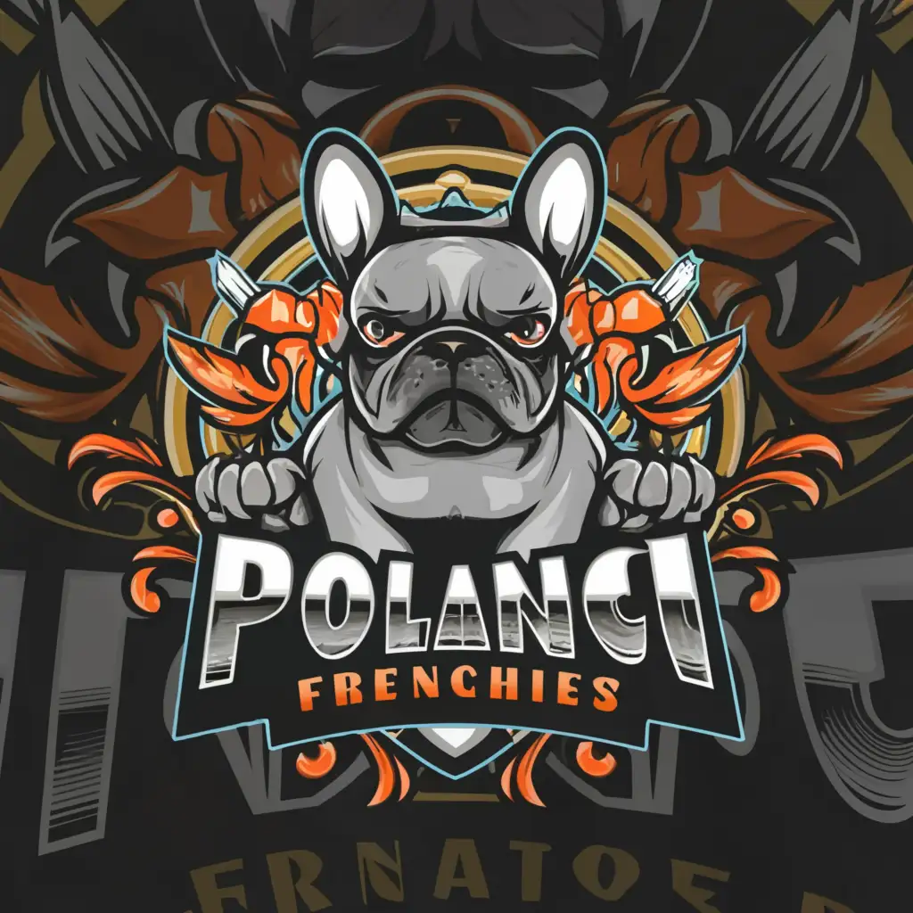 LOGO-Design-For-Polanco-Frenchies-Elegant-French-Bulldog-Silhouette-for-Pets-Industry