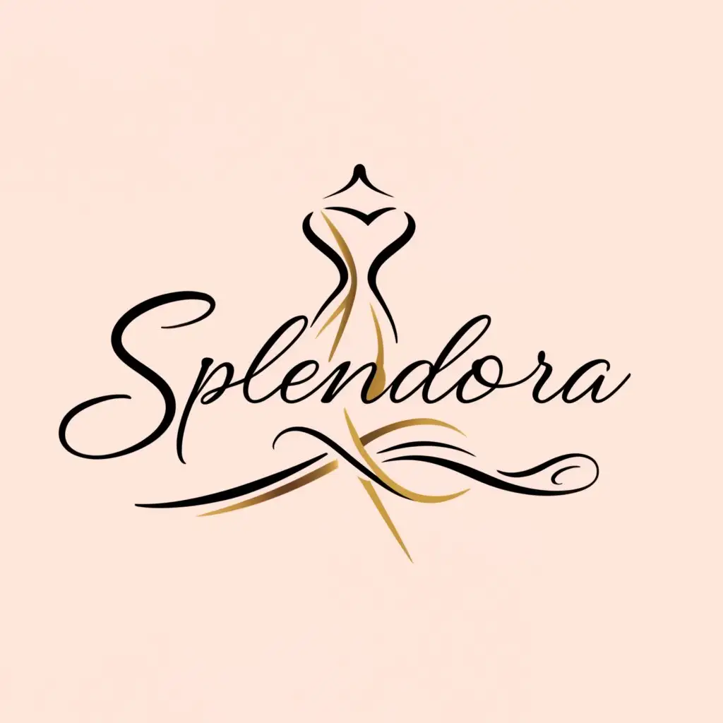 a logo design,with the text "Splendora", main symbol:fashion, dress, beauty, apparel,Moderate,be used in Retail industry,clear background