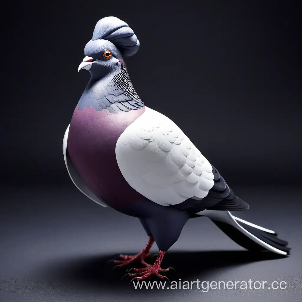 Emperor pigeon in the style of cutters

