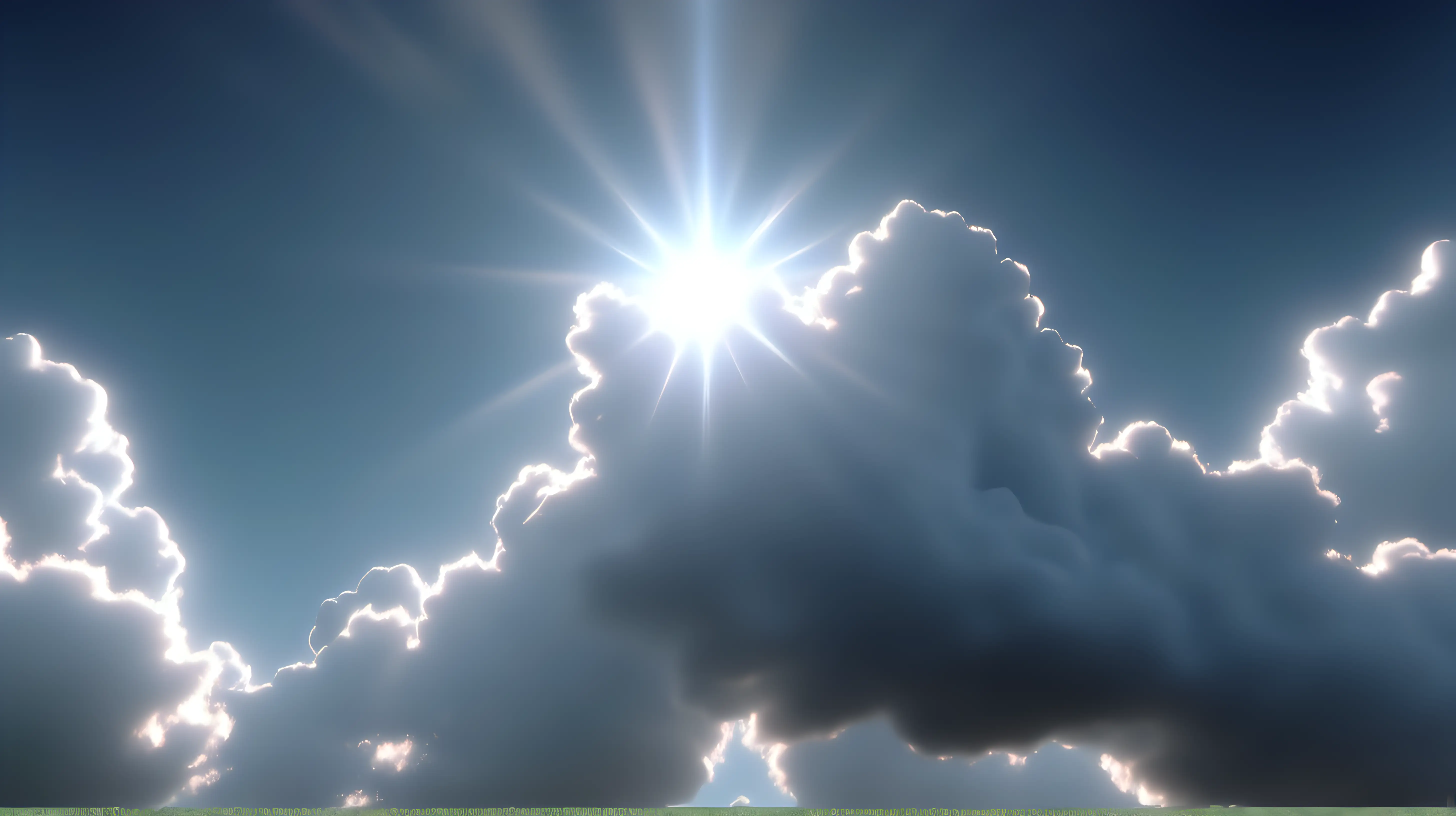 Sunlit Heavenly Cloudscape in Ultrarealistic UHD 8K