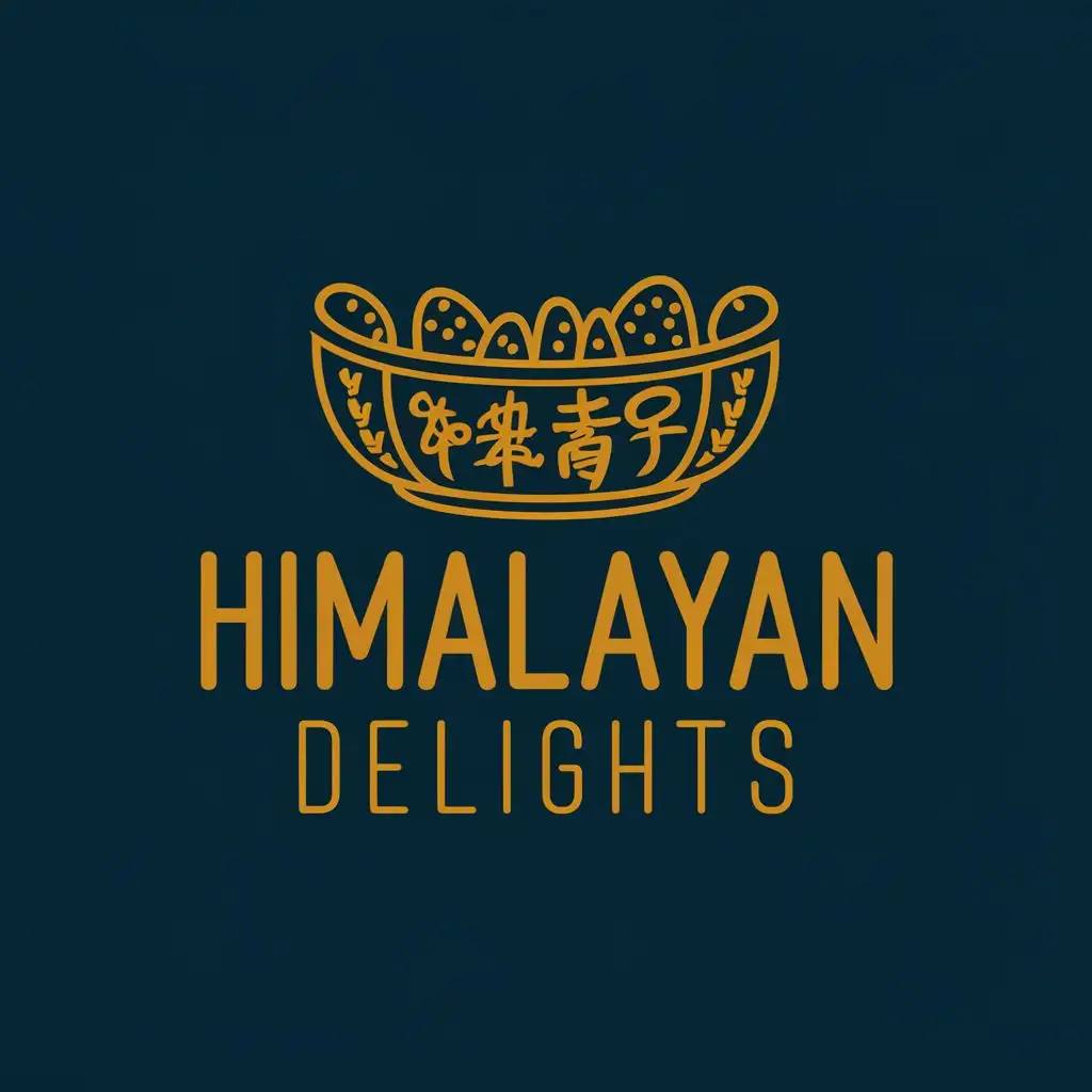 logo, Tibetan and Chinese food, with the text "Himalayan delights", typography, be used in Restaurant industry